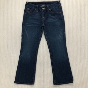 True Religion Joey Super T Jeans Womens Size 32 Dark Wash Bootcut Denim‎ Pants
